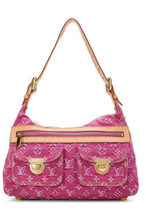 pink lv strap|louis vuitton pink denim bag.